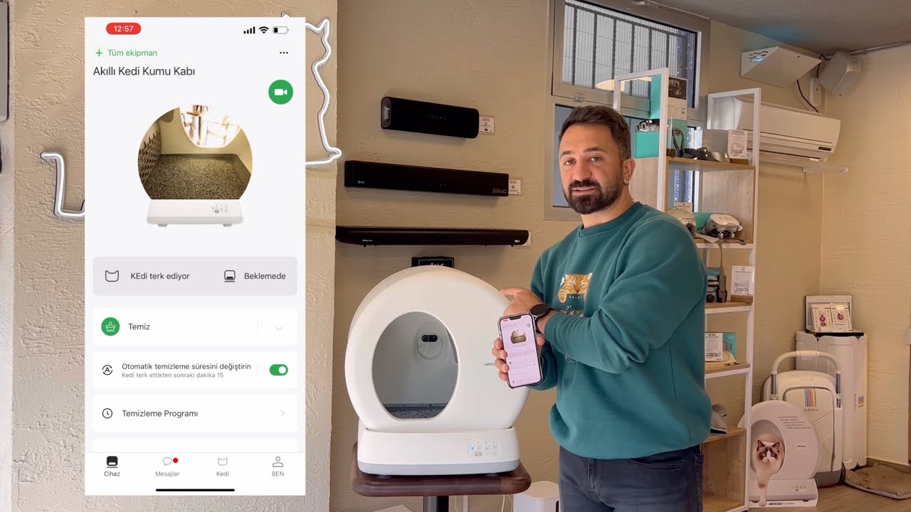 UBTECH C10 Pro+ Akıllı Kedi Tuvaleti Mobil Uygulama Bildirimleri ve Sensörler Hakkında Bilgilendirme